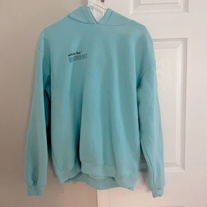 Blue white fox hoodie, size M/L